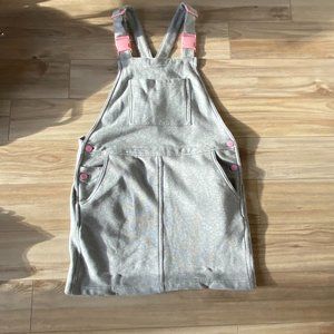 NWT Lazy Oaf Grey Clippey Overall Dress